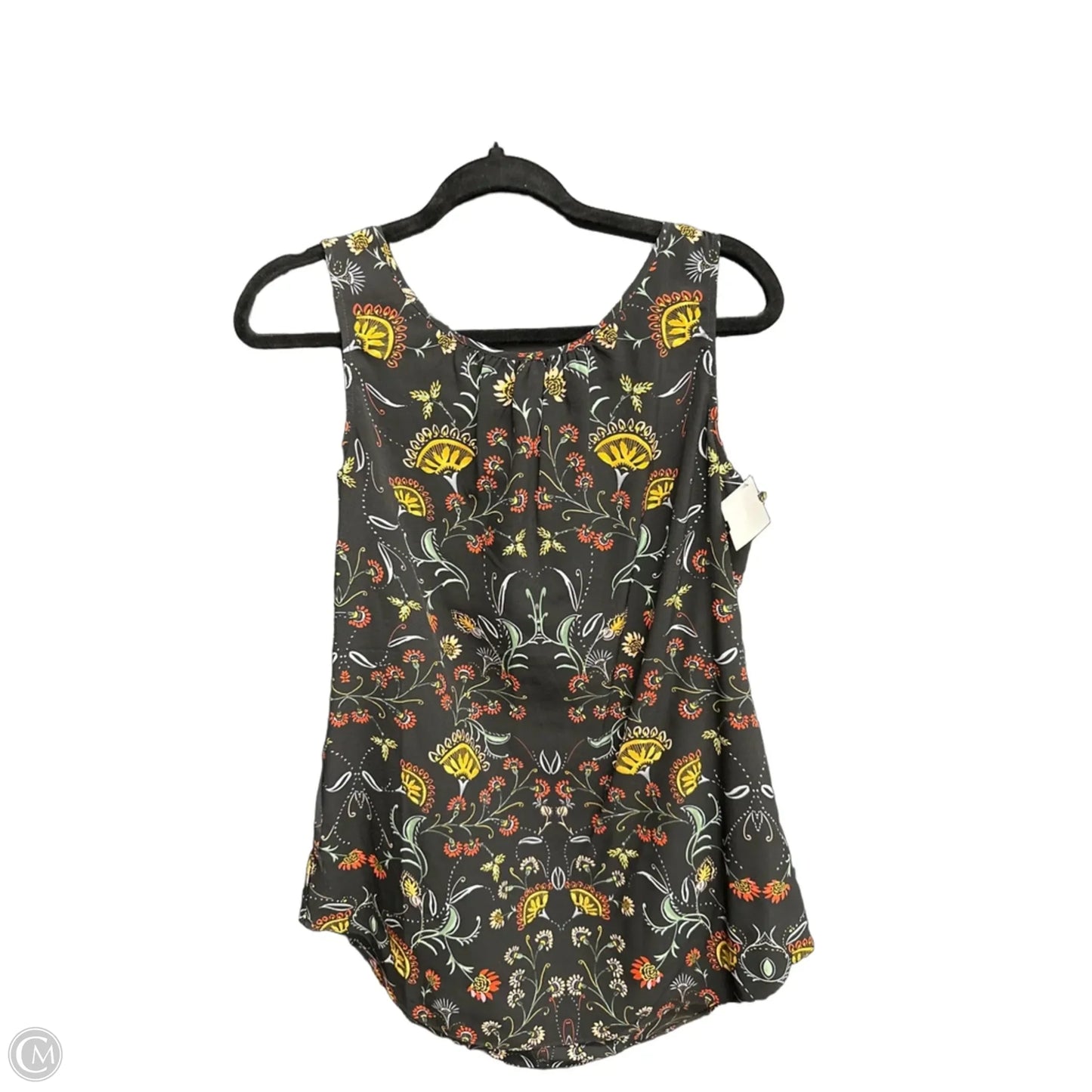Top Sleeveless By Cabi In Floral Print, Size: S