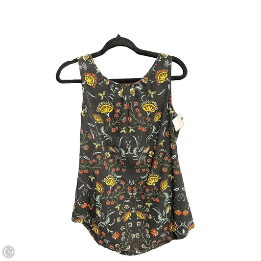 Top Sleeveless By Cabi In Floral Print, Size: S