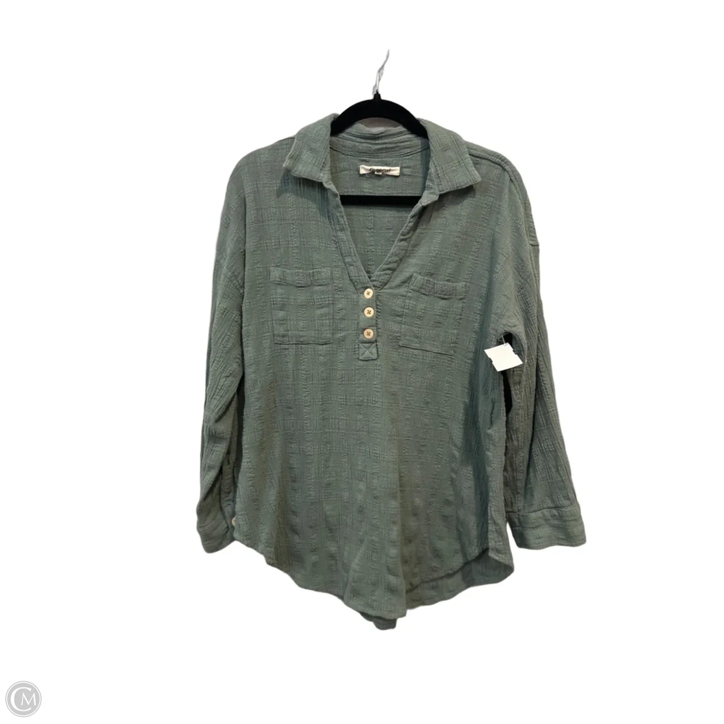 Top Long Sleeve By Rip Curl In Green, Size: Xs