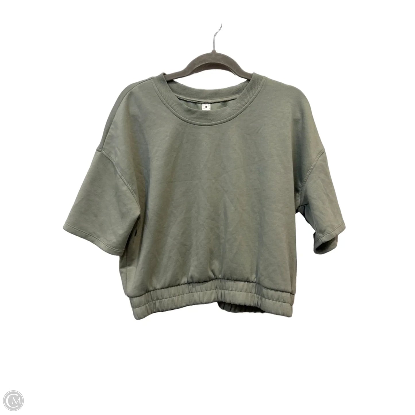 Top Short Sleeve By Yogalicious In Green, Size: L