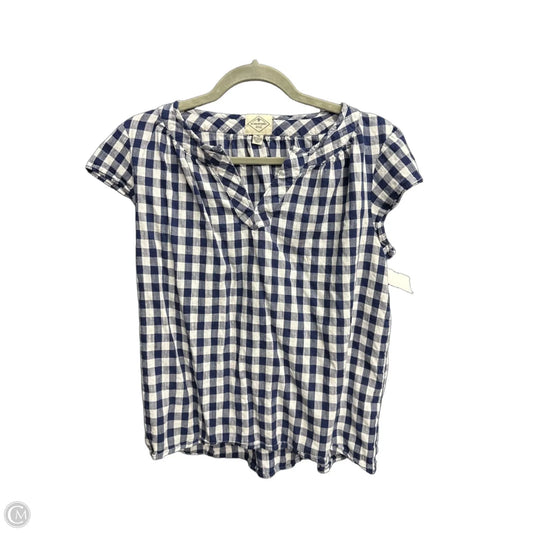 Top Short Sleeve By St Johns Bay In Blue & White, Size: Mp