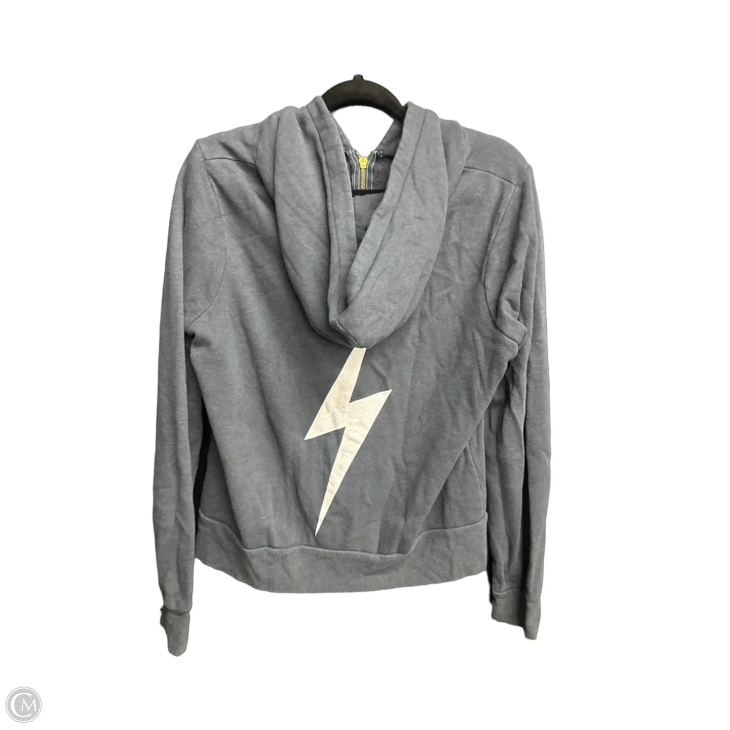 Sweatshirt Hoodie By Clothes Mentor In Grey, Size: M