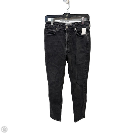 Jeans Skinny By Agolde In Black Denim, Size: 4