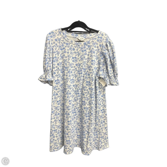 Dress Casual Short By Crown And Ivy In Blue & White, Size: L