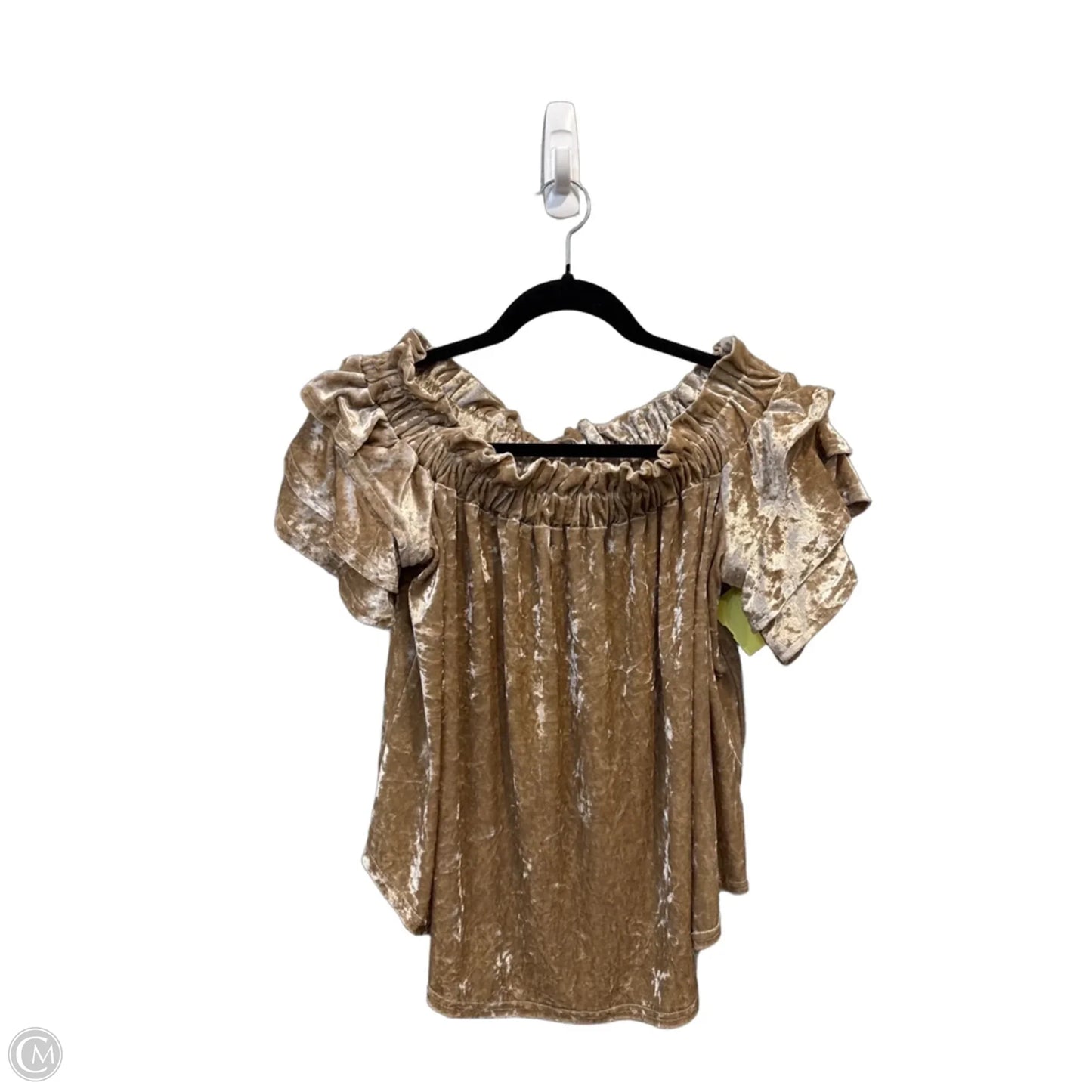 Top Short Sleeve By Umgee In Gold, Size: S