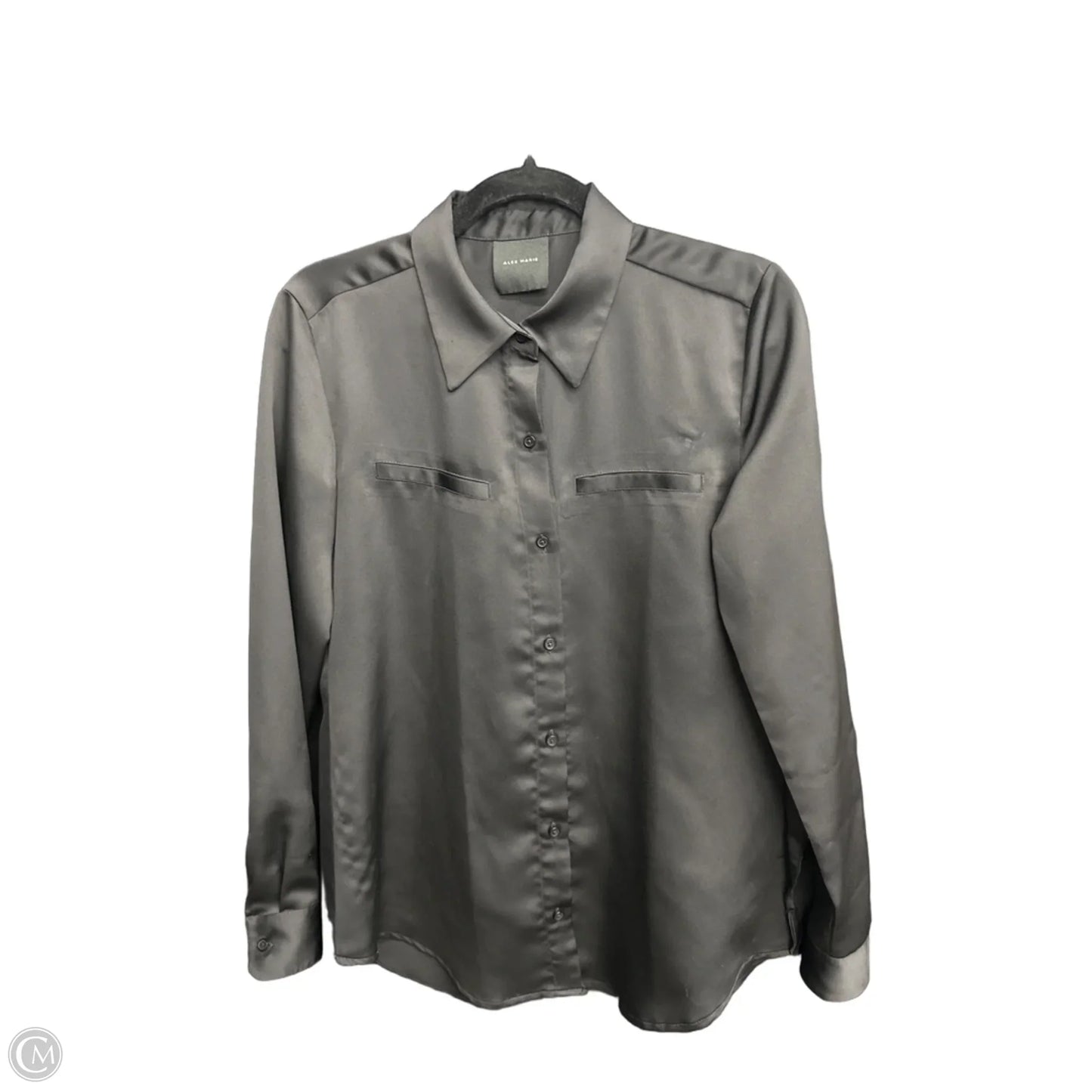 Blouse Long Sleeve By Alex Marie In Black, Size: S