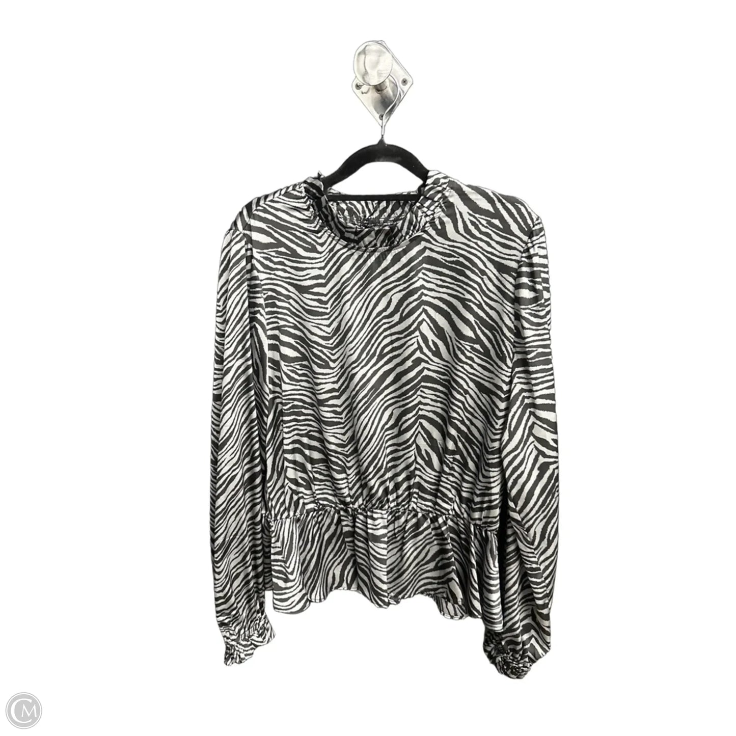 Top Long Sleeve By Scoop In Animal Print, Size: M