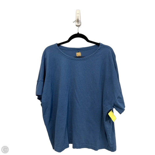 Top Short Sleeve By Free People In Blue, Size: L