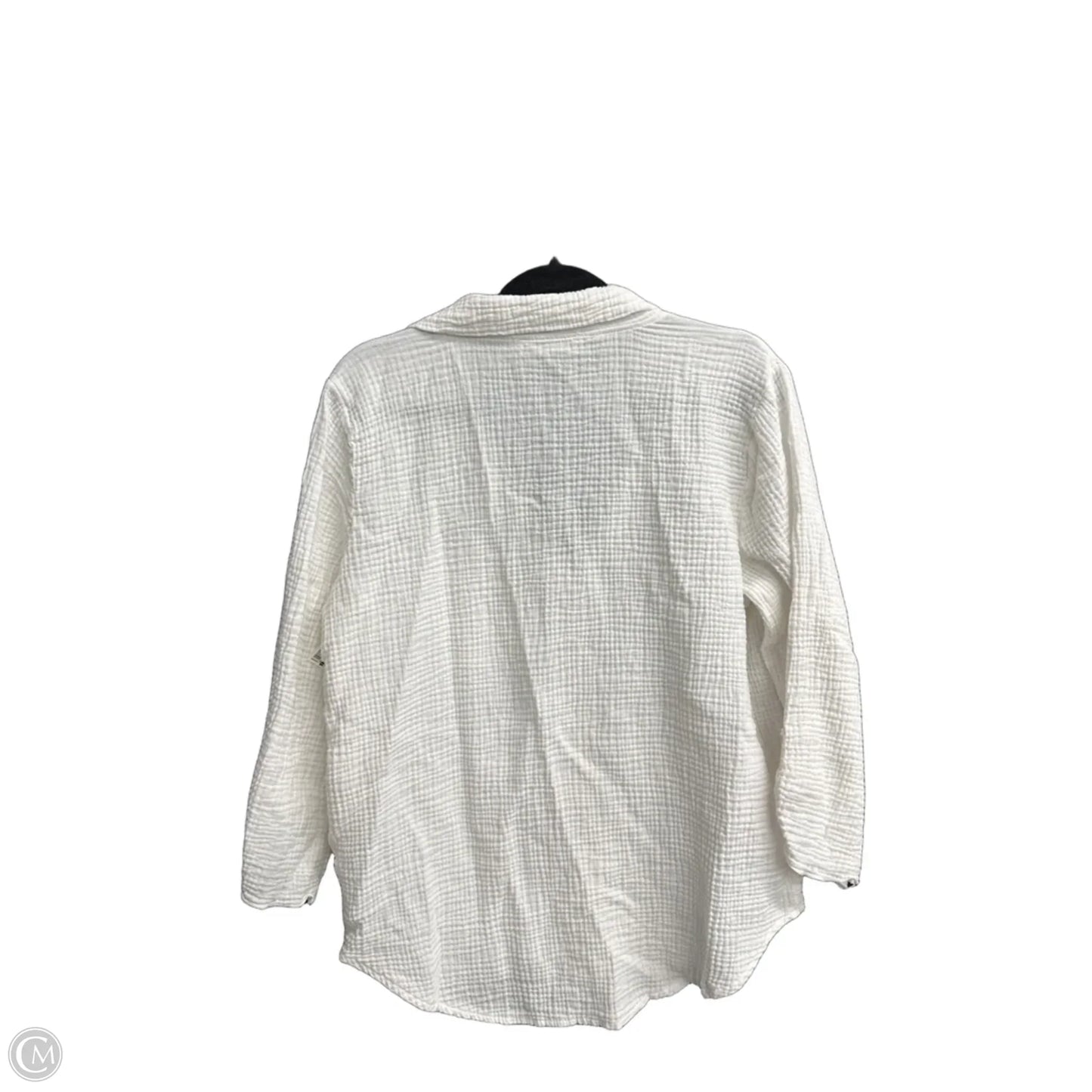 Top Long Sleeve By Clothes Mentor In White, Size: L