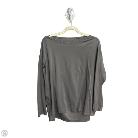 Athletic Top Long Sleeve Collar By Lululemon In Black, Size: M