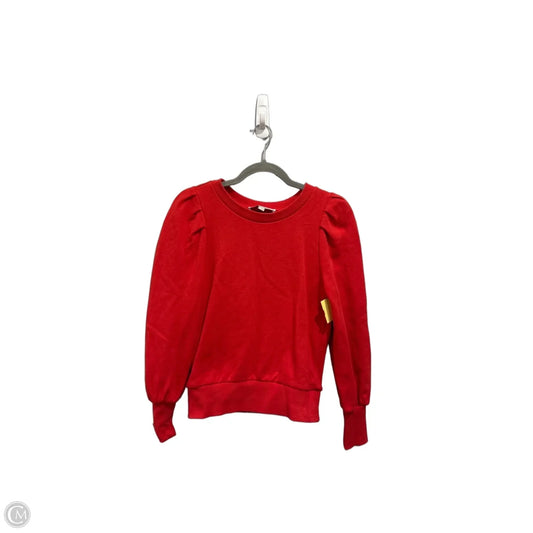 Sweatshirt Crewneck By Loft In Red, Size: Xs