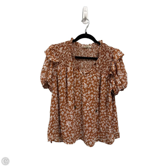 Top Short Sleeve By Entro In Floral Print, Size: M
