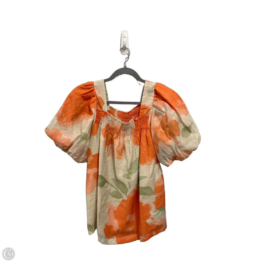 Top Short Sleeve By Umgee In Orange, Size: S
