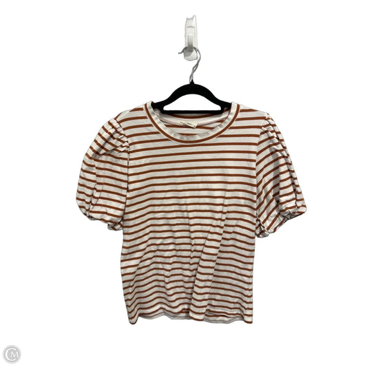 Top Short Sleeve By Les Amis In Striped Pattern, Size: M