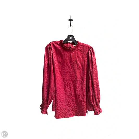Top Long Sleeve By Jodifl In Red, Size: S