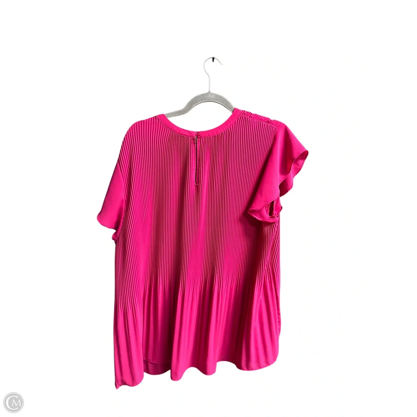 Top Short Sleeve By Adrianna Papell In Pink, Size: Xl
