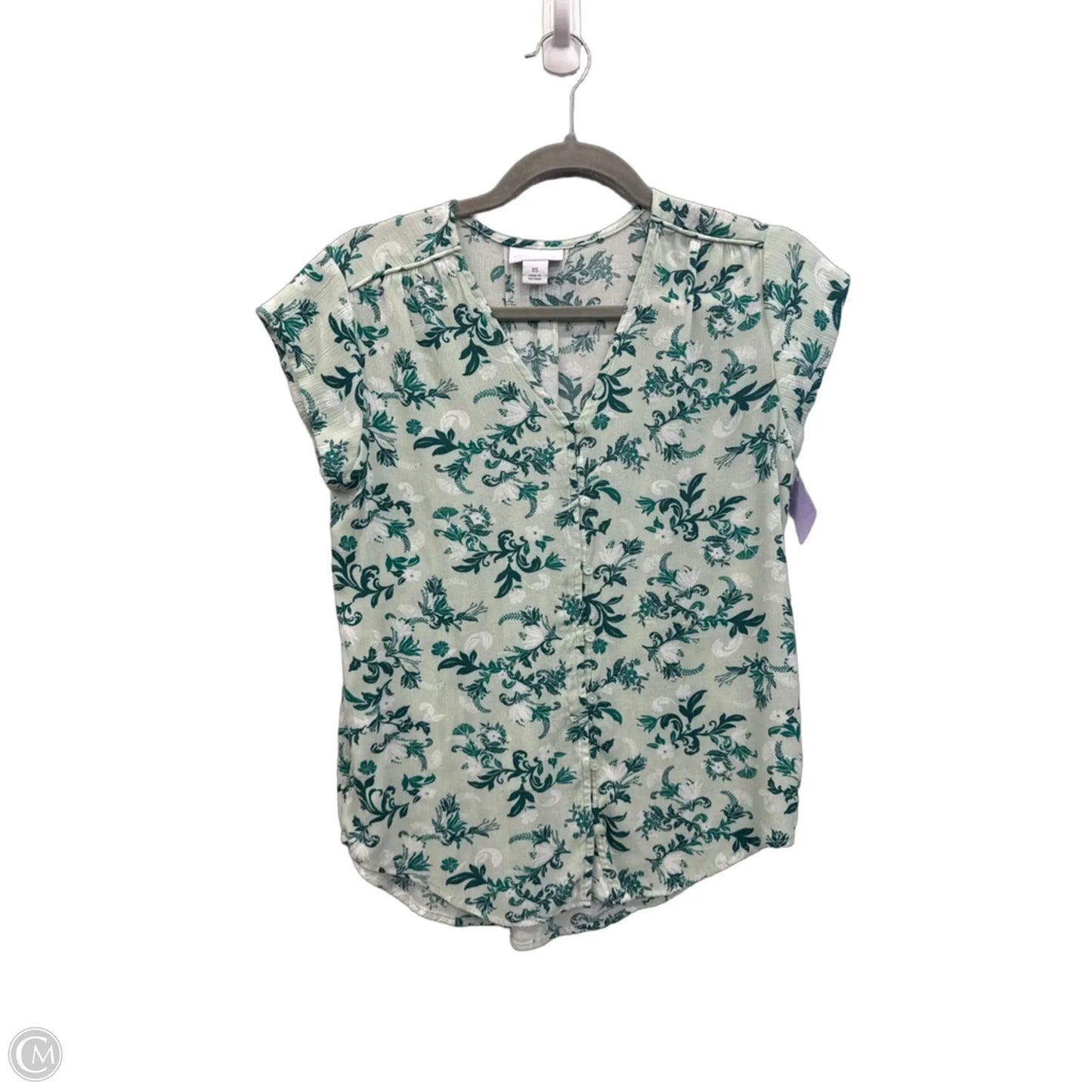 Top Sleeveless By Liz Claiborne In Floral Print, Size: Xs