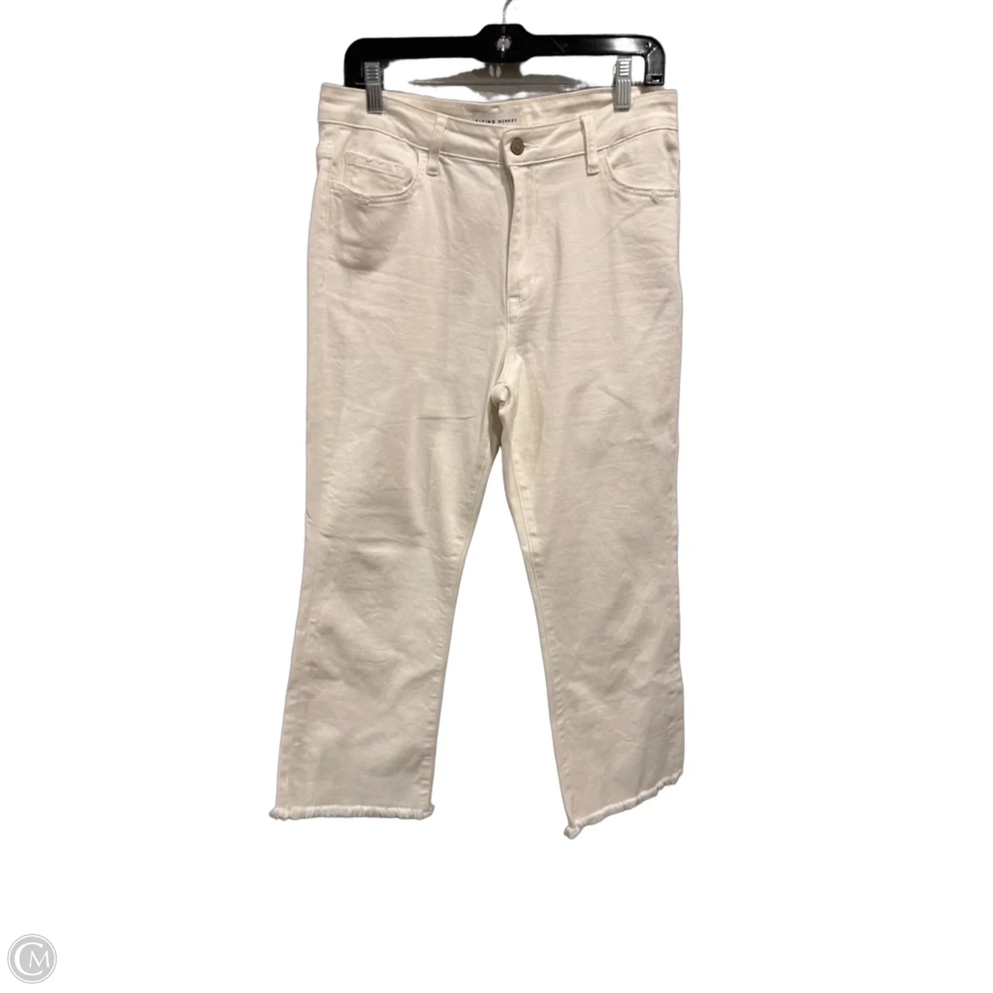 Jeans Straight By Flying Monkey In Cream, Size: 10