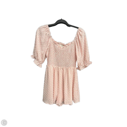 Romper By Andree By Unit In Pink & White, Size: S