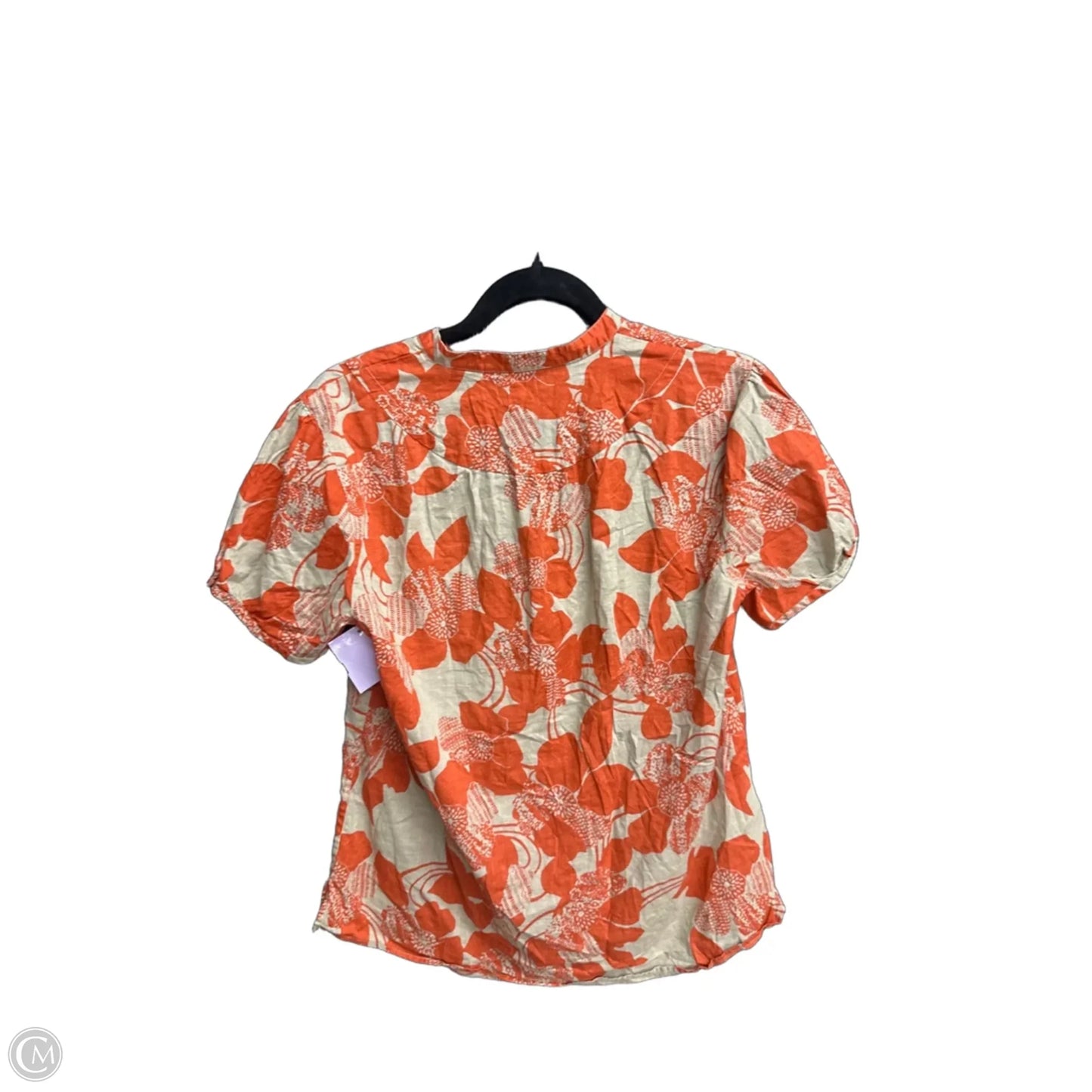 Top Short Sleeve By Eddie Bauer In Floral Print, Size: M