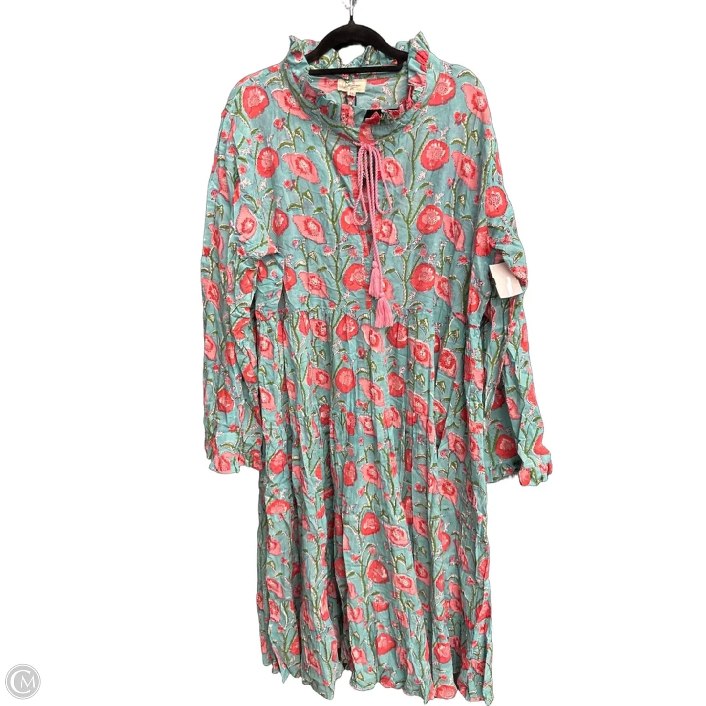 Dress Casual Midi By Clothes Mentor In Floral Print, Size: 2x