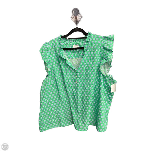 Top Sleeveless By J. Crew In Blue & Green, Size: 2x