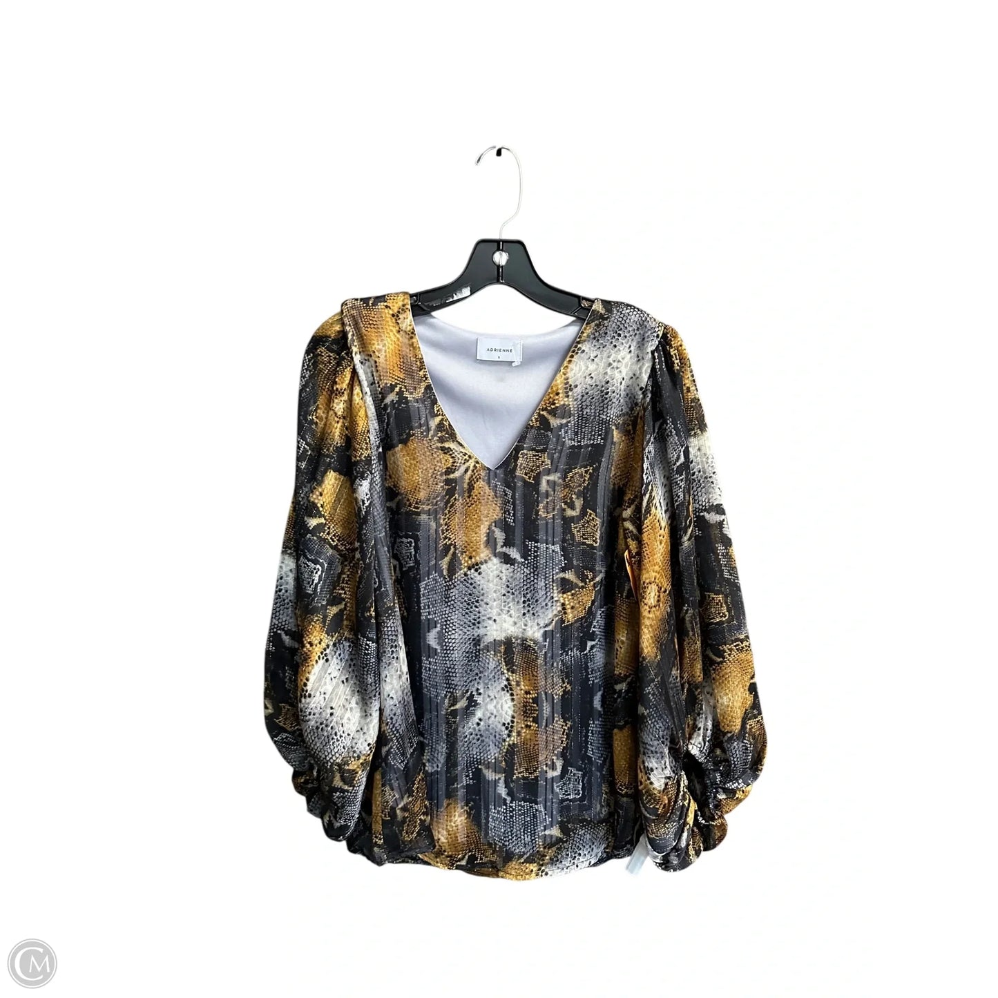 Top Long Sleeve By Adrienne Vittadini In Multi-colored, Size: S