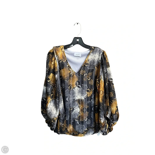 Top Long Sleeve By Adrienne Vittadini In Multi-colored, Size: S