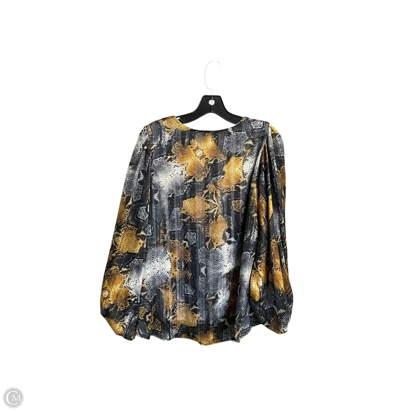 Top Long Sleeve By Adrienne Vittadini In Multi-colored, Size: S
