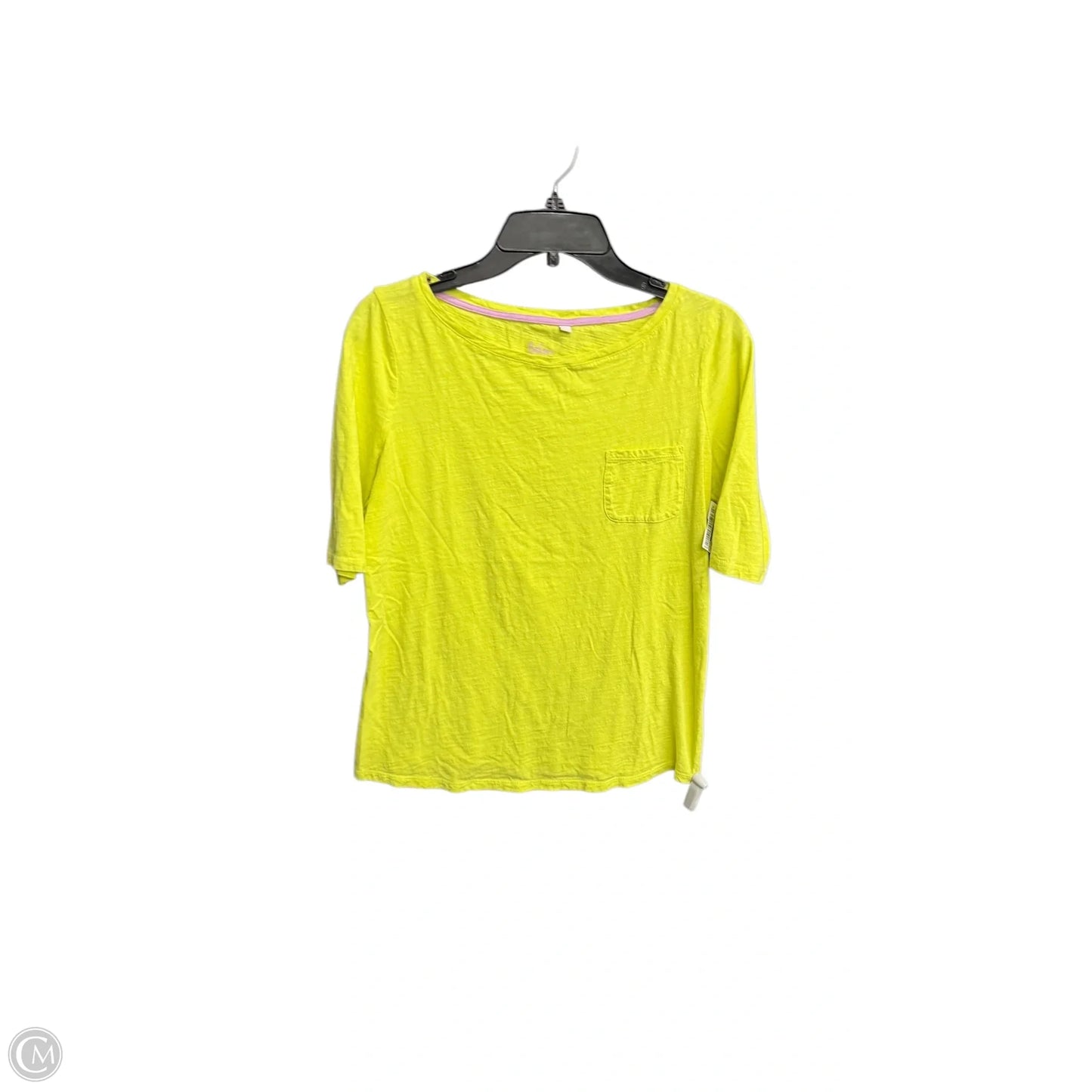 Top Short Sleeve By Boden In Yellow, Size: S