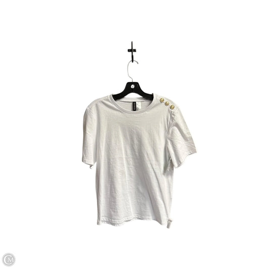 Top Short Sleeve By Divided In White, Size: S
