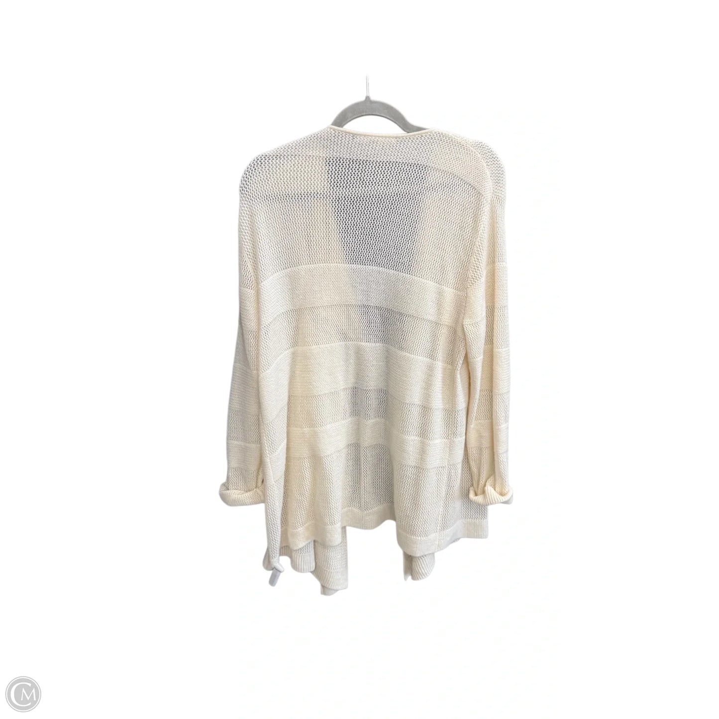 Sweater Cardigan Designer By Neiman Marcus In Cream, Size: L