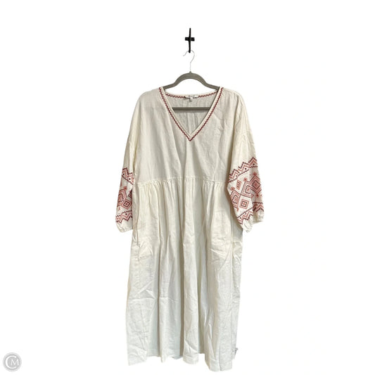Dress Casual Midi By Madewell In Cream, Size: L