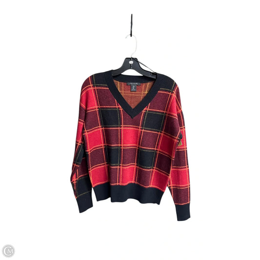 Sweater By Tahari In Plaid Pattern, Size: S