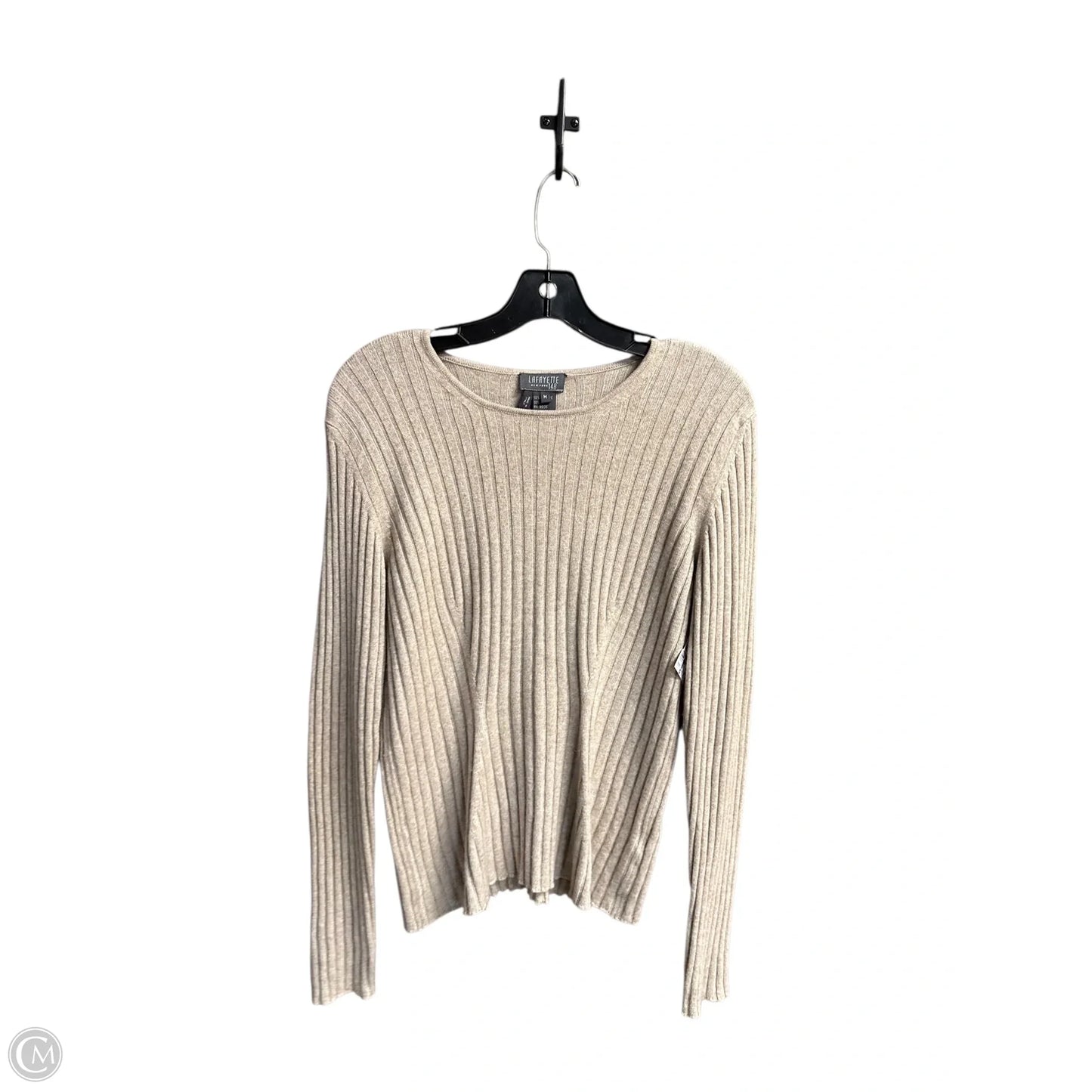 Top Long Sleeve Designer By Lafayette 148 In Brown, Size: M