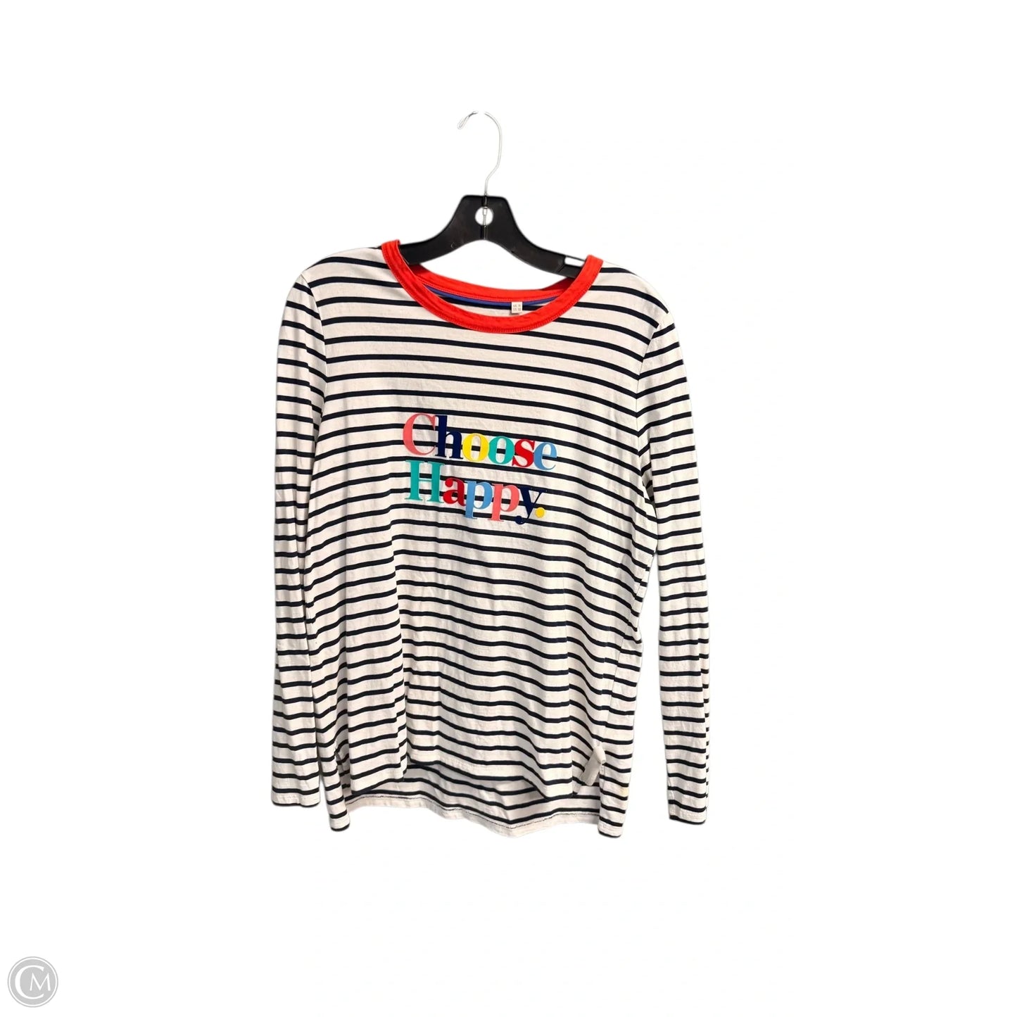 Top Long Sleeve By Boden In Striped Pattern, Size: M