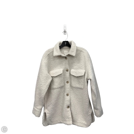 Jacket Fleece By H&m In Cream, Size: S