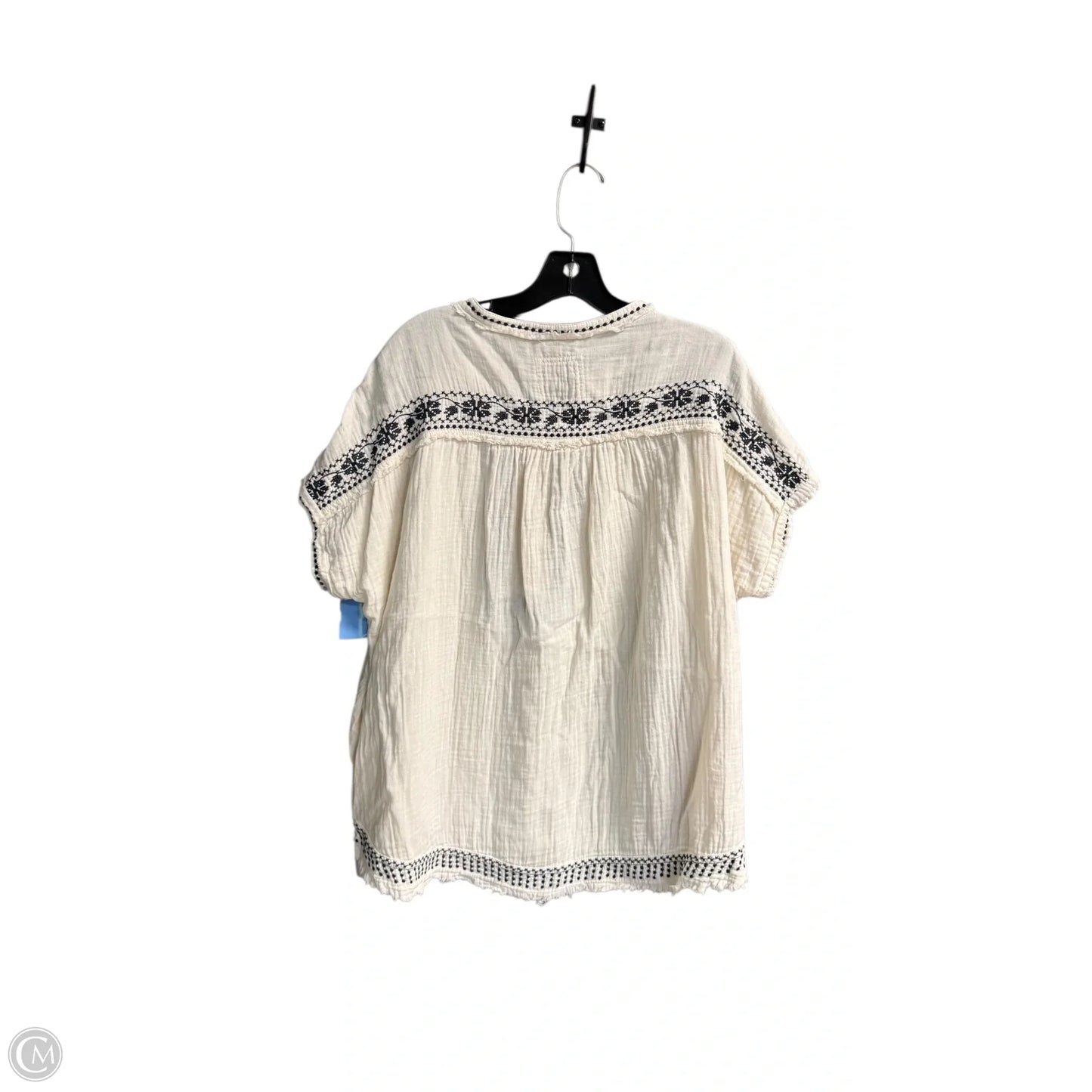 Top Short Sleeve By Johnny Was In Cream, Size: Xs