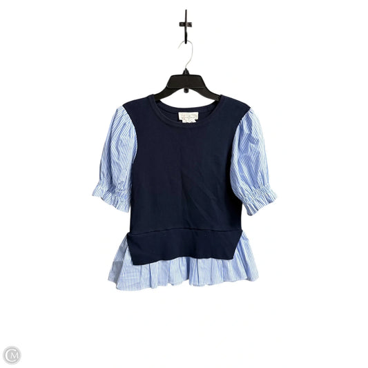 Top Short Sleeve By Anthropologie In Blue, Size: Xs