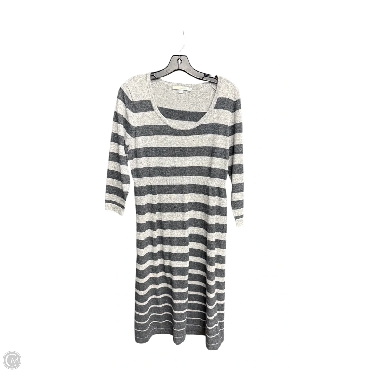 Dress Casual Midi By Boden In Grey, Size: Large