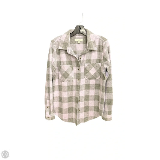 Top Long Sleeve By Beachlunchlounge In Checkered Pattern, Size: Xs