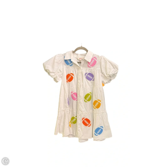 Dress Casual Short By Peach Love Cream California In White, Size: S