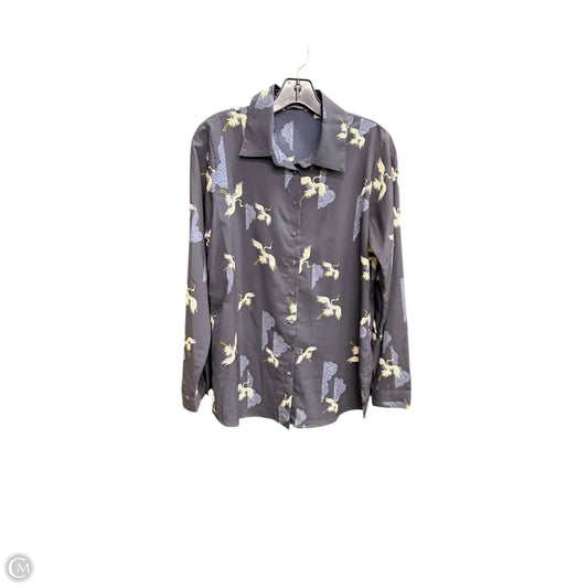 Top Long Sleeve By Tahari In Blue, Size: S