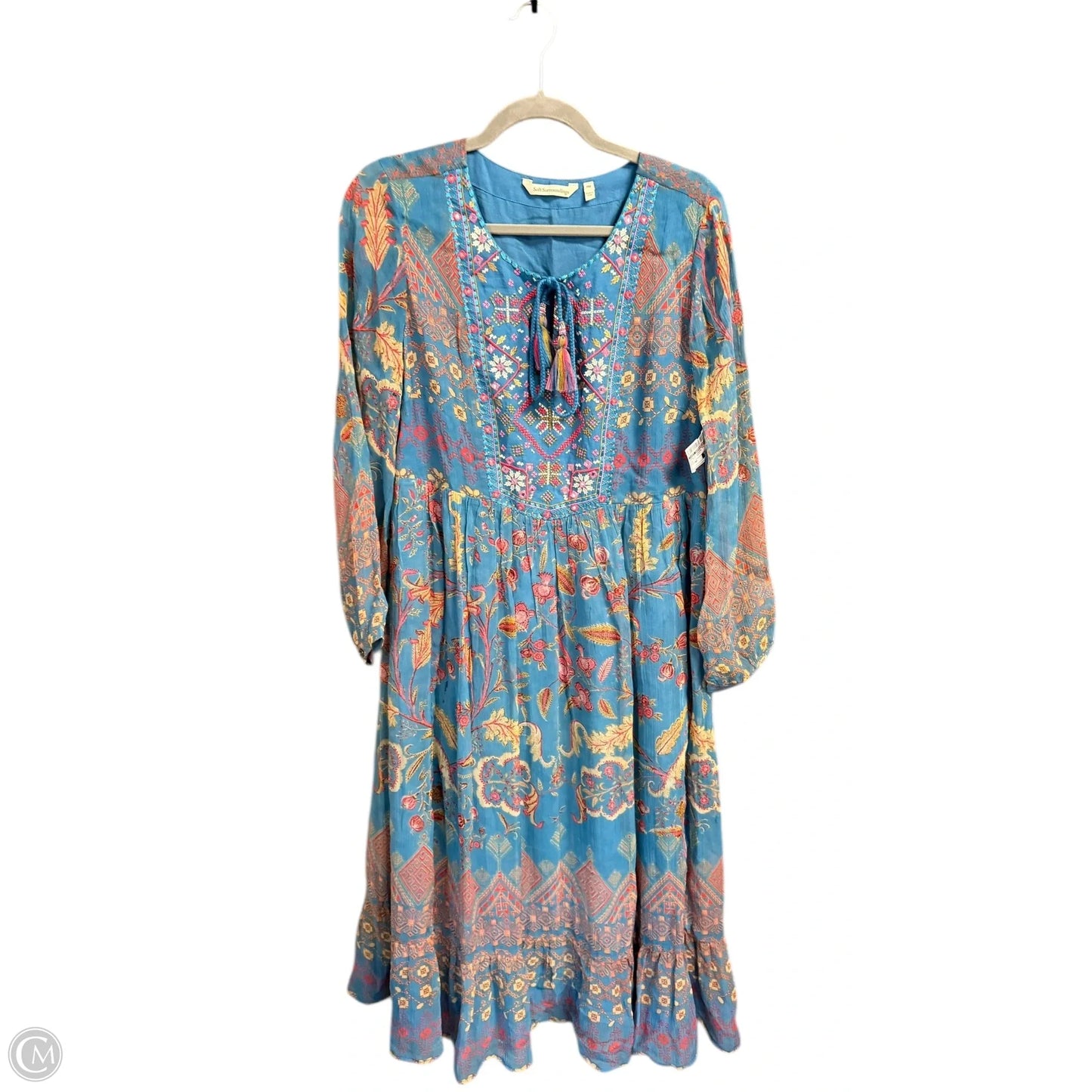 Dress Casual Maxi By Soft Surroundings In Floral Print, Size: Mp