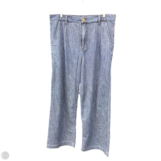 Jeans Wide Leg By J. Crew In Blue Denim, Size: 10