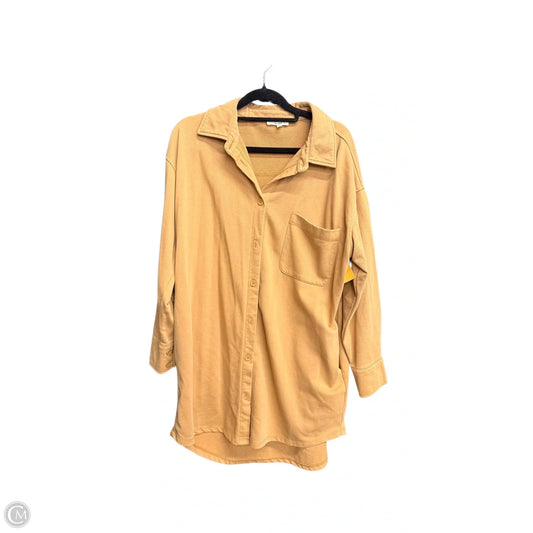 Top Long Sleeve By Easel In Yellow, Size: S