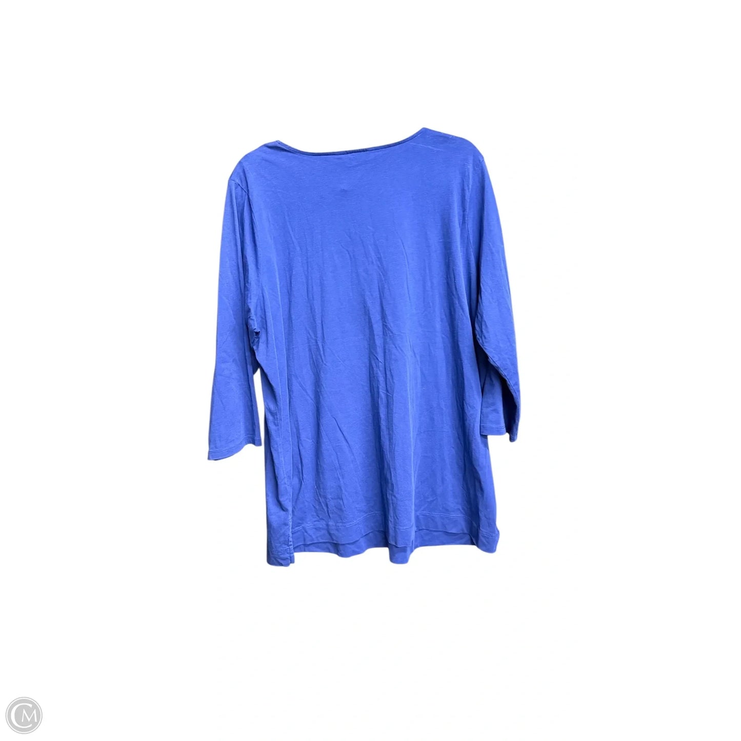 Top 3/4 Sleeve By Ralph Lauren In Navy, Size: M