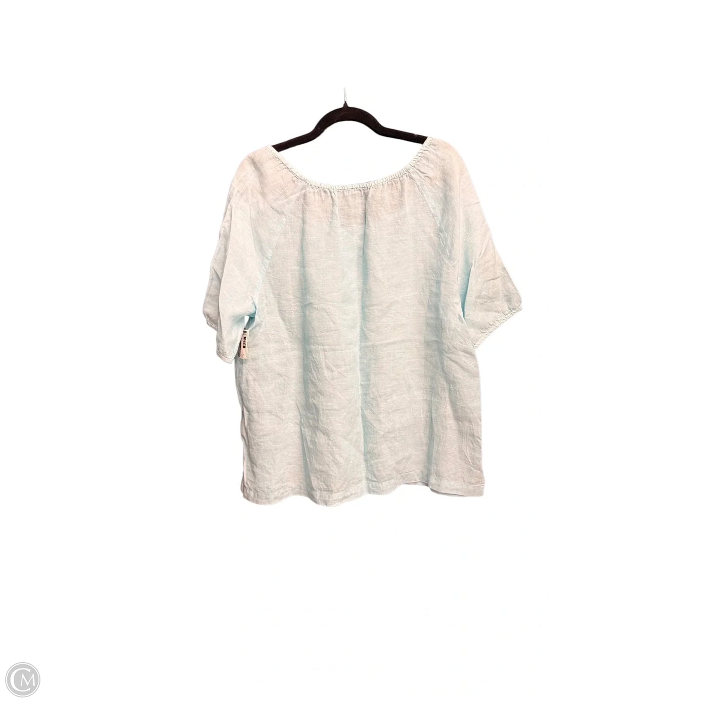 Top Short Sleeve By Talbots In Blue, Size: L