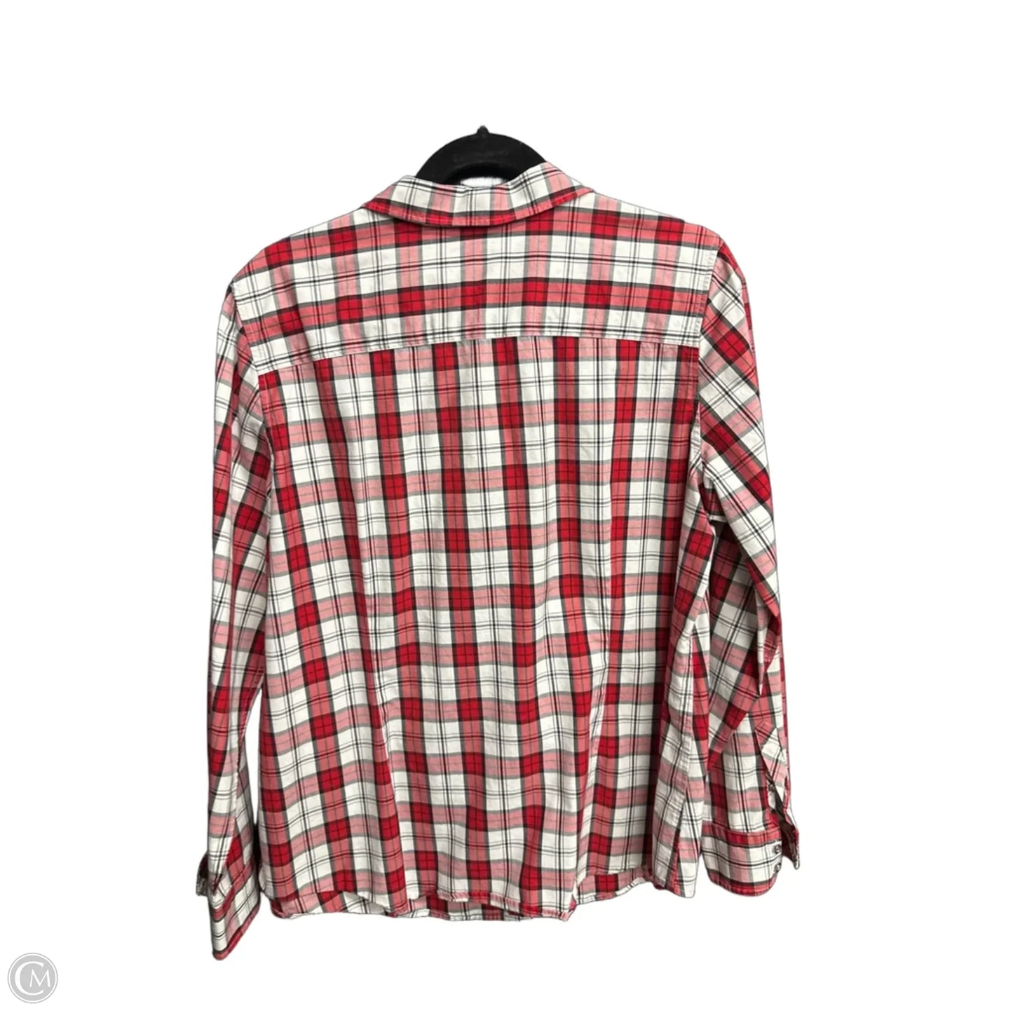Top Long Sleeve By Talbots In Checkered Pattern, Size: 2x