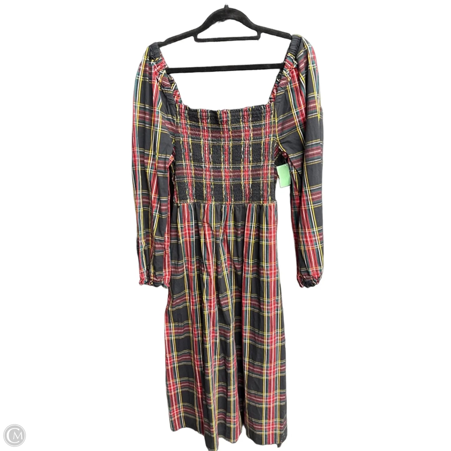 Dress Casual Maxi By J. Crew In Plaid Pattern, Size: L